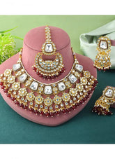 Red Kundan Festival Wear Necklace Set MKSW195344